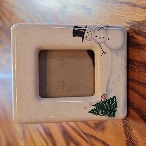 Small Ceramic Snowman Photo frame